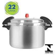 Panela De Pressão Grande Industrial 22 Litros Profissional Polida Alça Restaurante Alumínio Eirilar Hotel