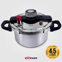 Panela de Pressão Inox SecureLock Pro Extream Indução e Gás - 4.5L 6.2L 8L Fechamento Externo Panela de Pressão Inox SecureLock Pro Extream Indução e Gás - 4.5L 6.2L 8L Fechamento Externo