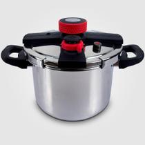 Panela de Pressão Inox SecureLock Pro Extream Indução e Gás - 8L 6.2L 4.5L Fechamento Externo Panela de Pressão Inox SecureLock Pro Extream Indução e Gás - 8L 6.2L 4.5L Fechamento Externo