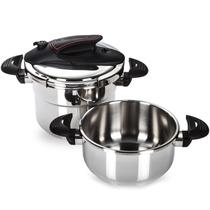 Panela de Pressão Magefesa Prisma 4,2+6,3 Qt Aço Inoxidável Panela de Pressão Magefesa Prisma 4,2+6,3 Qt Aço Inoxidável