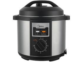 Panela de Pressão Mecanica, 6L, Inox/Preto, 110V, Midea Panela de Pressão Mecanica, 6L, Inox/Preto, 110V, Midea