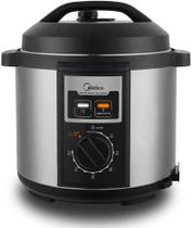 Panela de Pressão MECANICA 6L InoX Preto/Prata Midea VOLTAGEM:110V