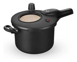 Panela de Pressão MTA Preto/Bege 4,5L com Visor Superior e Fechamento Externo