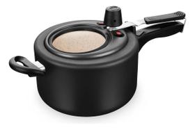 Panela de Pressão MTA Tampa Vidro Interno 3L Preto