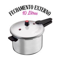Panela de Pressão Nacional 10 Litros com Fechamento Externo Panela de Pressão Nacional 10 Litros com Fechamento Externo