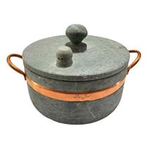 Panela de Pressão Pedra Sabão Alça de Cobre com Pino 3,6 L Panela de Pressão Pedra Sabão Alça de Cobre com Pino 3,6 L