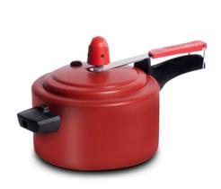 Panela De Pressão Pequena Antiaderente 2 Litros Vermelho Bordo Panela De Pressão Pequena Antiaderente 2 Litros Vermelho Bordo