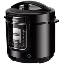 Panela De Pressão Philco Digital 6l Inox Preta 127v