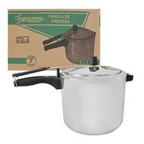 Panela de Pressão Polida 7 Litros Inox Média - Roque