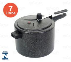 Panela de Pressão Polida Craqueada 7 Litros de Alumínio Polido 7L Classic