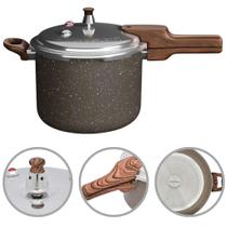 Panela de Pressão Premium Mimo Style PressCook Grafito Marmorizada Antiaderente 6,8L Indução Panela de Pressão Premium Mimo Style PressCook Grafito Marmorizada Antiaderente 6,8L Indução