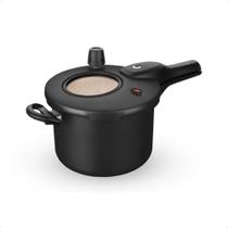 Panela de Pressão Preto Visor de Vidro Fechamento Externo N20 4,5L Alumínio Antiaderente MTA 8500