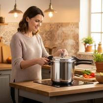 Panela de Pressão Profissional 20 Litros Aço Inox Fechamento Externo Alta Pressão Panela de Pressão Profissional 20 Litros Aço Inox Fechamento Externo Alta Pressão