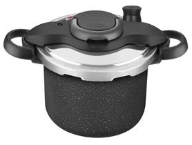 Panela de Pressão Rochedo 4,5L Antiaderente Preto e Cinza Stone Pro Clipso