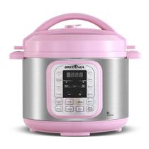 Panela de Pressão Rosa Britânia 5L Digital 11 Funções BPPE05 220V Panela de Pressão Rosa Britânia 5L Digital 11 Funções BPPE05 220V