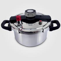 Panela de Pressão Securelock Pro Extream Aço Inox 6,2L Fechamento Externo 24CM