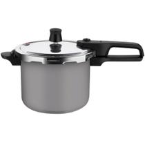 Panela de Pressão Segura 4,5L Fechamento Externo Cinza Rochedo Panela de Pressão Segura 4,5L Fechamento Externo Cinza Rochedo
