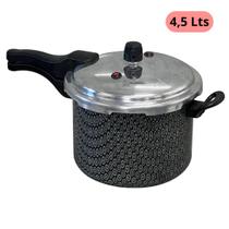 Panela de pressão Tampa Fechamento Externo 4,5 litros Estampada Teflon Antiaderente Panela de pressão Tampa Fechamento Externo 4,5 litros Estampada Teflon Antiaderente