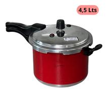 Panela de pressão Tampa Fechamento Externo 4,5 litros Vermelha Panela de pressão Tampa Fechamento Externo 4,5 litros Vermelha