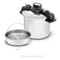 Panela de Pressão Tefal Opti'Space Inox 7L- Rochedo Panela de Pressão Tefal Opti'Space Inox 7L- Rochedo