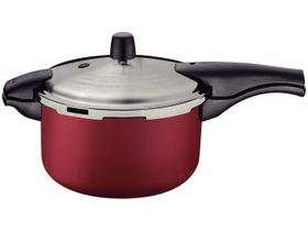 Panela de Pressão Tramontina Alumínio Antiaderente 6L Fechamento Externo Vermelho Vancouver Effect Panela de Pressão Tramontina Alumínio Antiaderente 6L Fechamento Externo Vermelho Vancouver Effect