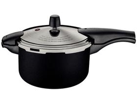Panela de Pressão Tramontina Antiaderente 6L Preto e Prata Vancouver Effect Panela de Pressão Tramontina Antiaderente 6L Preto e Prata Vancouver Effect