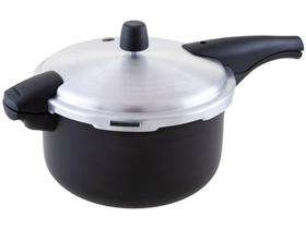 Panela de Pressão Tramontina Antiaderente 6L Preto e Prata Vancouver Effect