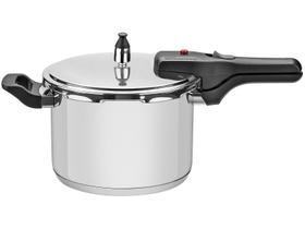 Panela de Pressão Tramontina Brava em Aço Inox com Fundo Triplo 20 cm 4,5 L Panela de Pressão Tramontina Brava em Aço Inox com Fundo Triplo 20 cm 4,5 L