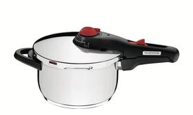 Panela de pressão tramontina solar em aço inox fundo triplo com 5 dispositivos de segurança 22 cm 4,5 l