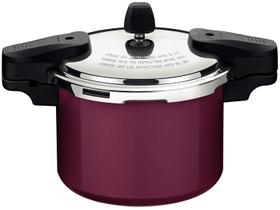 Panela de Pressão Tramontina Torino 4,5 Litros 20 cm Vermelho em Alumínio com Revestimento Cerâmico Fundo de Indução