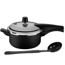 Panela De Pressão Tramontina Vancouver 3 Litros Antiaderente Preta Com Concha