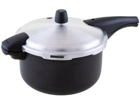 Panela de Pressão Tramontina Vancouver Effect em Alumínio Antiaderente Starflon Max Preto 24 cm 6 L