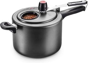 Panela De Pressão Visor Antiaderente F. Interno 4,5l Grafite MTA