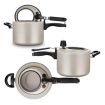 Panela de Pressão Visor Superior Baunilha 4,5 L Fechamento Interno - MTA