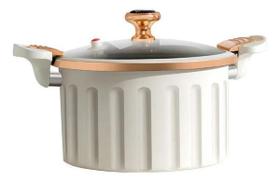 Panela de sopa de 12l, micro pressão, 26cm, antiaderente, panela de orelha dupla com tampa, fogão de indução doméstico,
