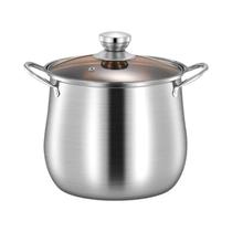 Panela De Sopa De Aço Inoxidável De Grande Capacidade 24cm Para Cozinha Doméstica Fogão De Indução