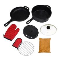 Panela Defumação Frigideira Multiuso em Ferro Serragem 25cm