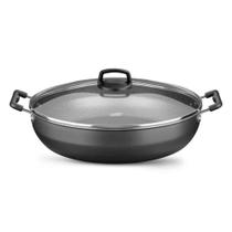 Panela Disco Alto Antiaderente 7,5 Litros em Alumínio Multiuso Supra Grafite Tampa de Vidro MTA - 952