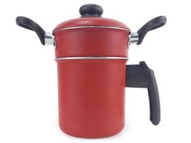 Panela Dona Chefa Cuscuzeiro Individual Para Uma Pessoa Corpo Tampa Composto Alumínio Alça Baquelite Panela Dona Chefa Cuscuzeiro Individual Para Uma Pessoa Corpo Tampa Composto Alumínio Alça Baquelite