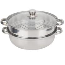 Panela Dupla De Aço Inoxidável De 27 Cm, Panela a Vapor De 2 Camadas, Panela Para Cozinhar Sopa Panela Dupla De Aço Inoxidável De 27 Cm, Panela a Vapor De 2 Camadas, Panela Para Cozinhar Sopa