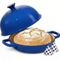 Panela Dutch Oven Umite Chef 6QT de Ferro Fundido Esmaltado Azul Panela Dutch Oven Umite Chef 6QT de Ferro Fundido Esmaltado Azul
