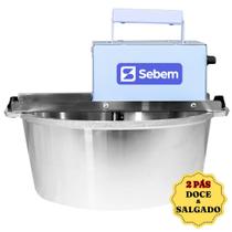 Panela Elétrica 10 Litros Azul Máquina de Mexer Massa de Coxinha Misturela Sebem