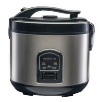 Panela eletrica arroz com visor de vidro 10 xicaras 127v inox agratto