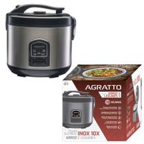 Panela Elétrica Arroz e Legumes Visor Vidro Inox 220V Agratto 5958