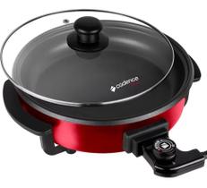 Panela Eletrica Cadence 2.8L Antiaderente 1250W 5 Niveis Temperatura Red 220V