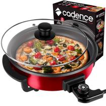 Panela Elétrica Cadence Multifuncional Rouge Chapa 30cm Antiaderente PAN610 220V