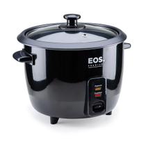 Panela Elétrica de Arroz 8 Xícaras EOS Premium Pratic Tampa de Vidro Preto EPA08P 220V