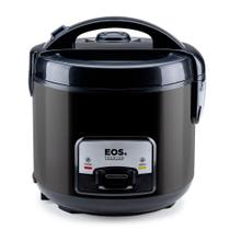 Panela Elétrica de Arroz EOS 5 Xícaras Inox All Black com Tampa de Vidro Clear Glass EPA05PP 110V