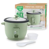 Panela Elétrica de Arroz GreenLife 3 Xícaras Cerâmica Antiaderente Verde Sálvia Panela Elétrica de Arroz GreenLife 3 Xícaras Cerâmica Antiaderente Verde Sálvia