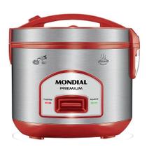 Panela eletrica de arroz mondial inox red 500w faz 6 xicaras 220v